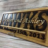 Wedding Name Sign Wedding Gift Wedding Decor Anniversary Gift Established Sign Family Name Sign 3 small