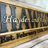 Wedding Name Sign Wedding Gift Wedding Decor Anniversary Gift Established Sign Family Name Sign 1 small