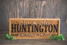Personalized Last Name Sign Wedding Gift Personalized Sign Anniversary Gift Wood Sign 1 small