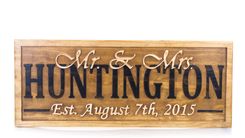Personalized Last Name Sign Wedding Gift Personalized Sign Anniversary Gift Wood Sign 4 small