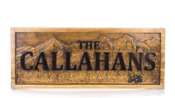 Family Names Sign Wood Cabin Sign Rustic Cabin Decor Man Cave Sign Camper Sign Lake House Décor 4 small