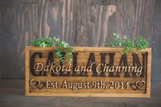 Family Name Sign Wedding Name Sign Wedding Date Sign Wedding Prop Rustic Wedding Engagement Gift 1 small