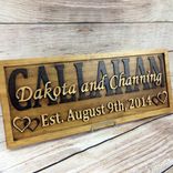 Family Name Sign Wedding Name Sign Wedding Date Sign Wedding Prop Rustic Wedding Engagement Gift 5 small
