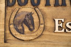 Ranch Sign Horse Barn Horseshoe Decor Rustic Cabin Decor Man Cave Sign Established Camper Sign 2 small