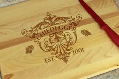 Engraved Hardwood Cutting Board 1 small