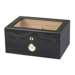 The Black Milano Glass Top Cigar Humidor 1 small