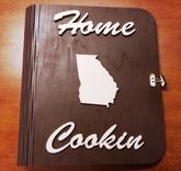 Home Cookin' Wooden 3-Ring Recipe Binder 2 small
