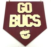 Go Bucs! Wooden Wall Sign 2 small