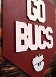 Go Bucs! Wooden Wall Sign 3 small