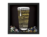 Craft Beer Typography Beer Cap Shadow Box 1 small