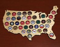 Small Beer Cap Map Of Usa 1 small
