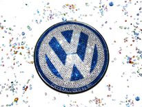 Volkswagen Vw Beetle Crystallized Car Emblem Bling Genuine European Crystals Bedazzled 1 small