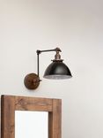Swing Arm Adjustable Wall Light - Industrial Sconce - Black & Gold - Mid Century 2 small