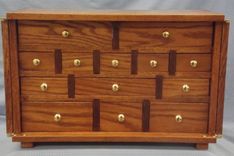 Locking Multi Drawer Apothecary Style Jewelry Box 4 small