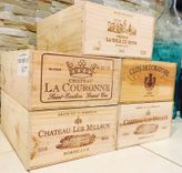 5 French Original Twelve Count Bottles Wine Crates 1 small