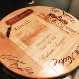 Lazy Susan Wine Crate Panel Napa Valley Rare Large 20 1/2 Groth Center 1 small