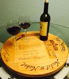 Lazy Susan Wine Crate Panel Napa Valley Rare Large 20 1/2 Groth Center 3 small