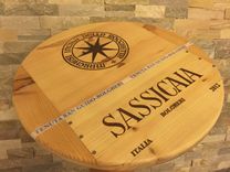 Sassicaia Wine Crate Theme Lazy Susan 17 Inch Diameter With Bearings 1 small
