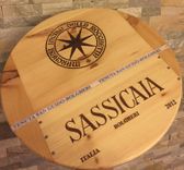 Sassicaia Wine Crate Theme Lazy Susan 17 Inch Diameter With Bearings 2 small