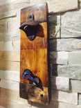 Wine Barrel Handmade Stave Bottle Opener With Magnetic Cap-Catcher 1 small