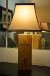 Macallan 21 Theme Lamp/Clock Handmade With Beige Shade 1 small