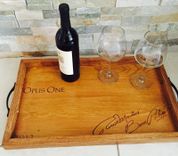 Wine Panels Opus One Lid And White Oak Serving Tray Handmade 1 small