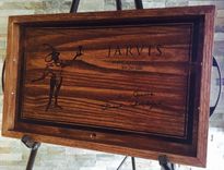 Wine Panel Jarvis Serving Tray Handmade Napa Panels And White American Oak. 2 small