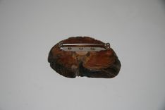 Wooden Brooch Large Natural Unique 2 small