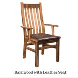 Reclaimed Wood Mission Chair With Leather Seat 2 small