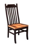 Reclaimed Wood Mission Chair (Black And Natural Barnwood Seat) 1 small