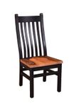 Reclaimed Wood Mission Chair (Onyx Stain And Natural Barnwood Seat) 1 small