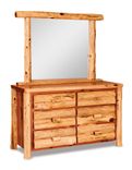 American Made Rustic Pine Log Six Drawer Dresser 2 small