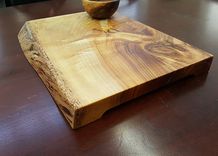 Live Edge Cutting Board Reclaimed Black Willow Board Reclaimed Elm Bowl 4 small
