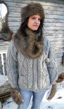 Faux Fur, Brown, Hat And Scarf 3 small