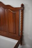 Custom Black Cherry Bed With Hand Carved Spiral Posts 5 small