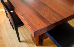 Reclaimed Heart Pine Dining Table 5 small