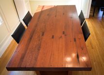 Reclaimed Heart Pine Dining Table 4 small