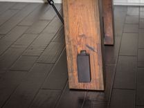 Reclaimed Heart Pine Trestle Dining Table 4 small