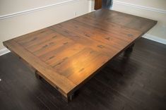 Reclaimed Heart Pine Trestle Dining Table 1 small