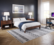 Wooden Bedframe + Slatted Headboard 1 small