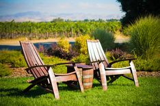 Special Package 2 Wine Barrel Adirondack Chairs And Free End Table 1 small