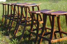 Wine Barrel Bar Stools- Special Price 3 small