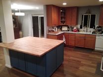 Custom Shaker Style Kitchen Island With Butcher Block Counter 2 small