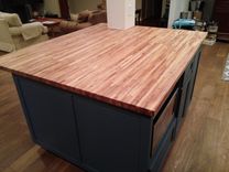 Custom Shaker Style Kitchen Island With Butcher Block Counter 3 small