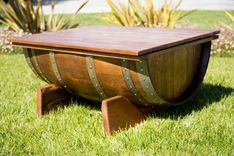 Wine Barrel Coffee Table 3 small