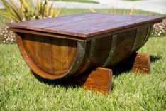 Wine Barrel Coffee Table 4 small
