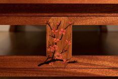 Chinese Insprired Bed With Cherry Blossom Inlay 3 small