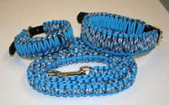 Blue Camo Paracord Leash & 14-18 1 small