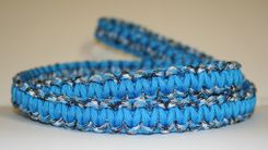 Blue Camo Paracord Leash & 14-18 6 small