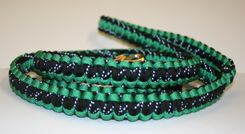 4 Ft Kelly Green & Reflective Black Paracord Leash 2 small